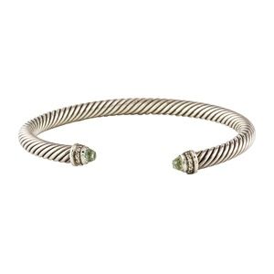 David Yurman Prasiolite and Diamond Cable Bracelet